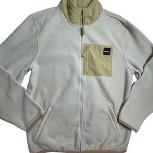 RSQ Extra‎ Large Beige Tan Full Zip Fleece Jacket Cozy Outdoors Full Zip